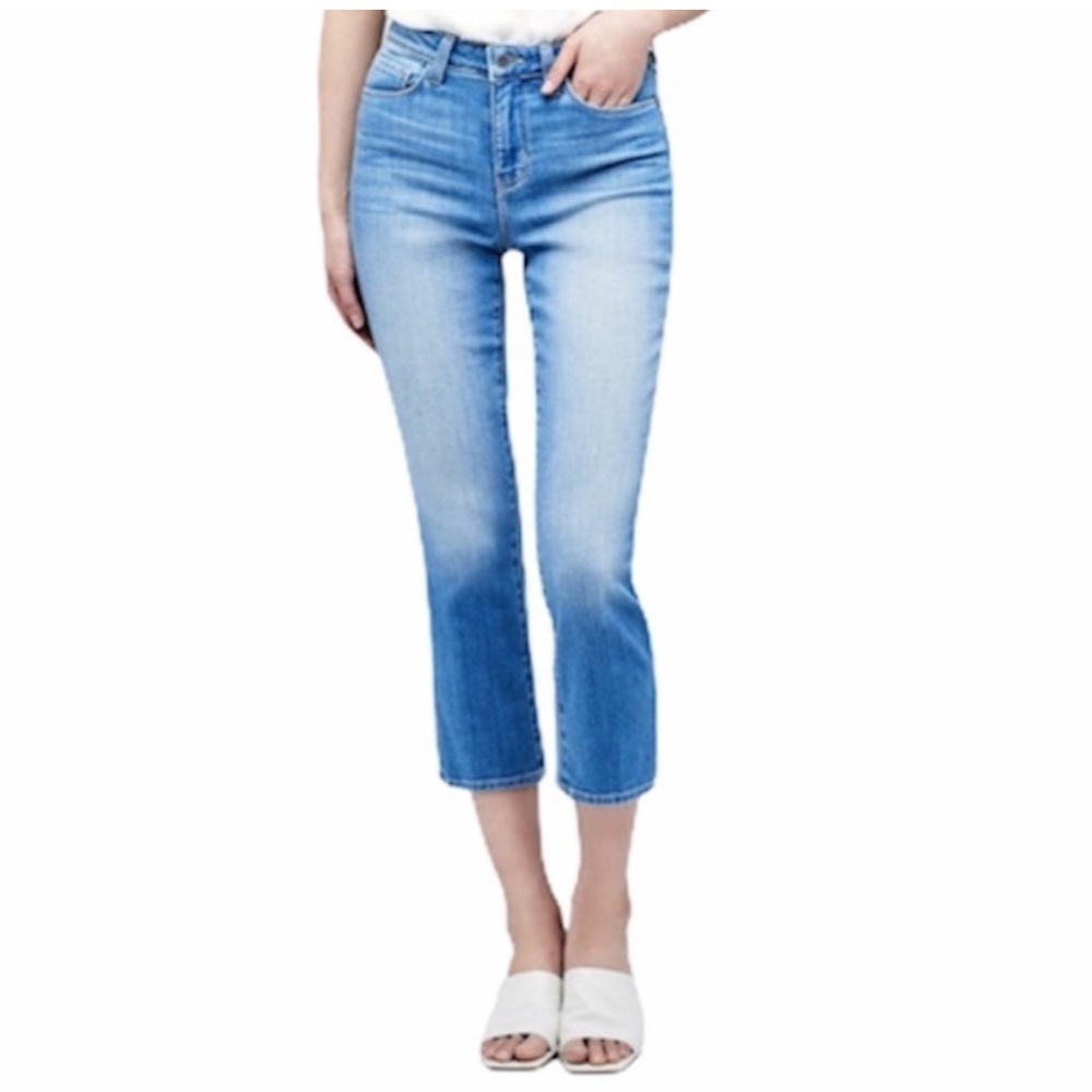 L’Agence Nadia High Rise Cropped Straight Leg Jeans